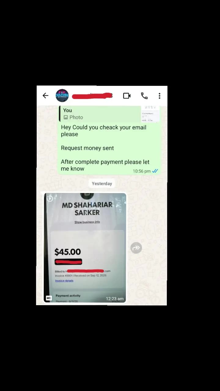 Client payment confirmation